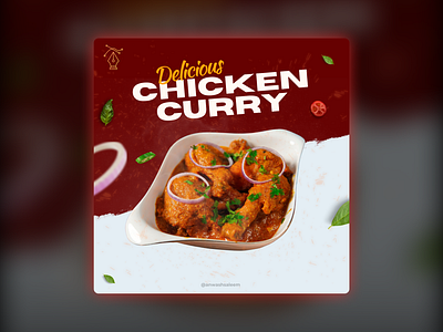 Chicken Curry Post Design - Spice Up Your Feed! branding food food design graphic design