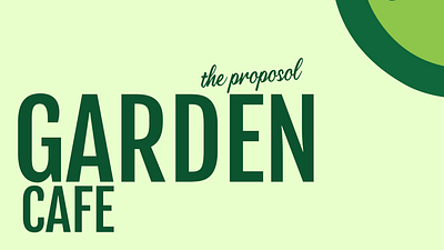 Graden Cafe Logo Design cafe design designer garden garden cafe logo logo design minimal proposal