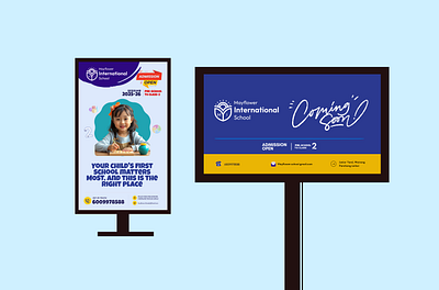 Billboard design for the Mayflower International School billboard graphic design