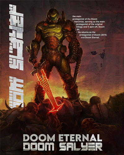 Doom Slayer poster design poster design