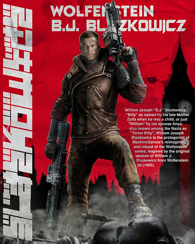 BJ Blazkowicz Poster Design poster design