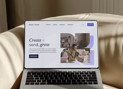 Elastic Email for Content Creators animation branding content creators design email marketing figma graphic design landing page marketing saas website