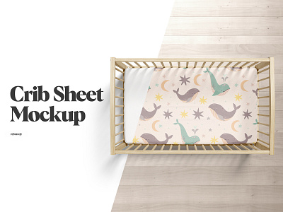 Crib Bedding Mockup portable