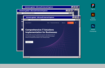 Solutech animation design illustration ui uiux ux webdesign