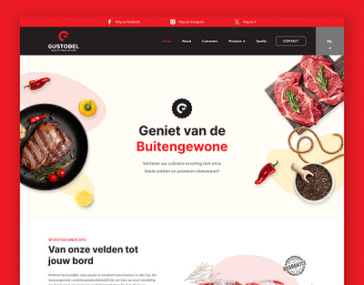 GustoBel branding figma figma design gustobel meat processing website ui design uiux design ux design web design website design