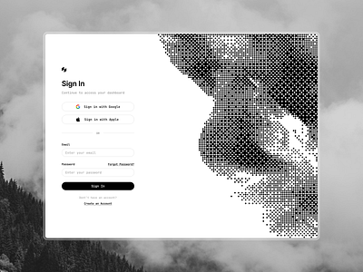 Monochromatic Sign In Page app sign up ascii ascii log in ascii sigh up black black and white bw bw sign in bw sign up continue with google create an account desktop sign in grayscale site log in monochromatic monochrome page sign in sign up system log in white