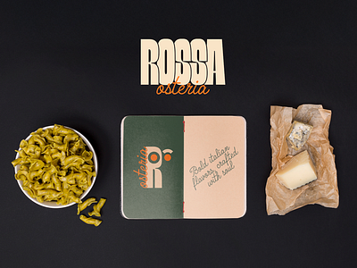 ROSSA OSTERIA LOGO AND BRAND IDENTITY brand identity brand identity design branding design food graphic design italian italian restaurant logo logo design osteria pasta restaurant