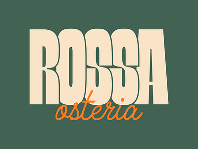 ROSSA OSTERIA LOGO brand identity brand identity design branding design food graphic design italian italian restaurant logo logo design osteria pasta restaurant