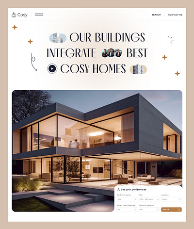 Real Estate Website UI Design apartment building hero page hotel house landing page minimal design modern website design properties property property management property website real estate real estate agency real estate website residence ui design ux web design website