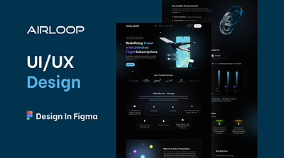 Travel Redefined Landing Page airloop airtravel creativeweb designinspiration digitaldesign flightbooking flightsubscription innovativedesign landingpage moderntravel responsivedesign subscriptionservice traveldesign travelexperience travelinnovation uiuxdesign unlimitedtravel uxui webdesign webdevelopment