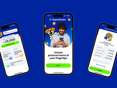 Interface design for loan platform, Fintech | RupeeRedee app branding dog finance fintech indian interface interface design loan loan platform mascot microfinance mobile mobile app product product design ui ux uxui