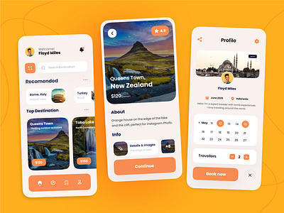 Travel - Mobile App UI Design creative app mobile app tour tour app travel travel app ui ui ux