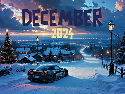 December 2024 2024 artwork branding car challenge christmas december illustration landscape pixel art snow tree vehicle village winter