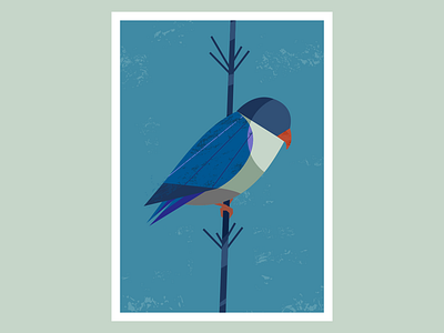 Geometric Bluebird animal bird blue blue bird bluish bold colourful forest geometric illustration logo minimal minimalism minimalist parrot retro simplicity texture vintage wild