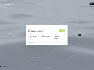 Shipment Card card design logistics ui ux