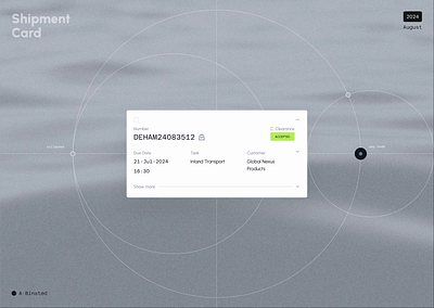 Shipment Card card design logistics ui ux