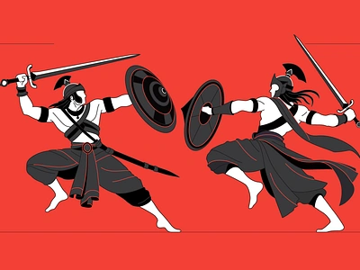 Echoes of Steel ancientindia characterdesign epicheroes epicstories flat illustration hero heroes illustration indianmythology kurukshetrawar mahabharata mythologicalillustration mythologyart poster sword swordfighting vector