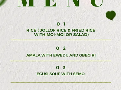 Wedding Menu List events wedding