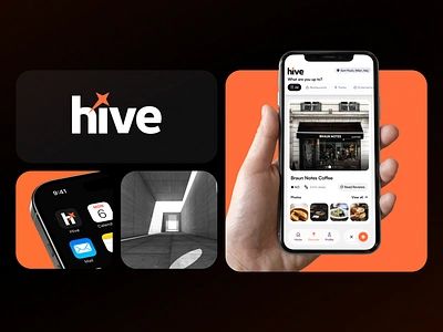 Hive • Find the best spots branding digital nomad figma prototype find places interactive ui lifestyle logo match planner product design traveling ui