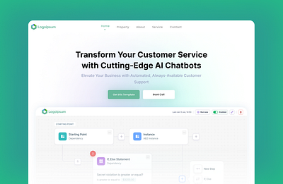 Customer Service with Cutting-Edge AI ai graphic design landing page marketing agency ui uiux user experience user interface design web design website design