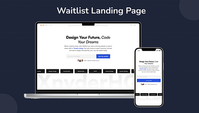 Waitlist Landing Page design landingpage saas ui uidesign uiux