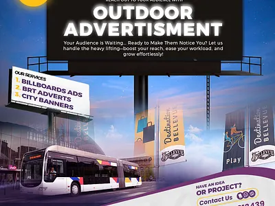 Outdoor Ads ads flyer graphic design manipulation photoshop social media