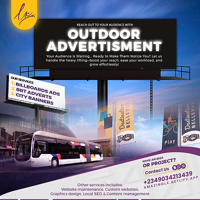 Outdoor Ads ads flyer graphic design manipulation photoshop social media