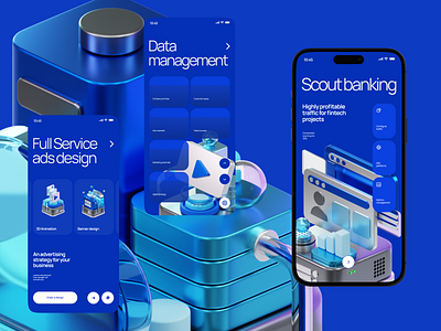 Fintech 3d 3d design banking design branding design dribbble figma illustration landing page logo mobile design tilda ui ui ux ui elements web design webdesign