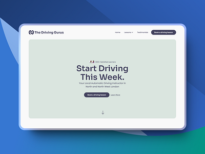 The Driving Gurus branding business design figma figmadesign illustration logo typography ui webdesign