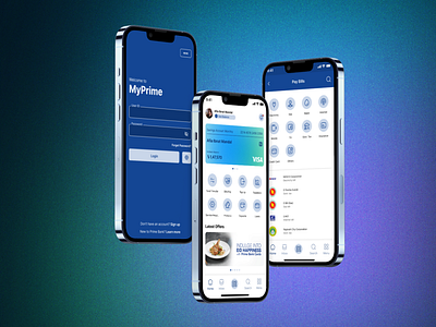 MyPrime app UI redesign (Clone Project) app app redesign banking app clone clone project design graphic design mobile app mobile app ui project redesign ui ui design uiux user centric user experience user interface ux