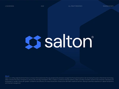 Salton® - Logo design for Blockchain Finance company - S Arrows a b c d e f g h i j k l arrows banking logo branding creative logo design direction logo fintech logo icon logo logo design logotype m n o p q r s t u v w x y z modern logo money transfer logo moving logo s arrow symbol tech logo technology logo