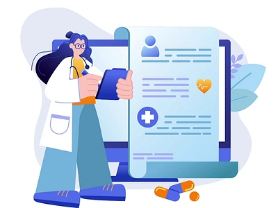 Medical Prescription 2D Animation 2d animation appointment consultation doctor e health flat health health app healthcare illustration infographic medical medical app motion online patient pharmacy prescription woman