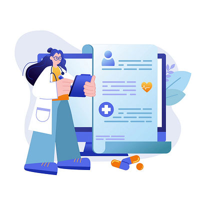 Medical Prescription 2D Animation 2d animation appointment consultation doctor e health flat health health app healthcare illustration infographic medical medical app motion online patient pharmacy prescription woman