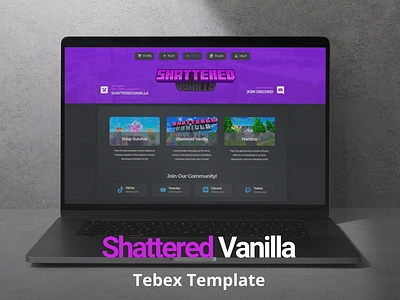 Minecraft Tebex Store for Shattered Vanilla design fivem gaming minecraft monetization rust tebex tebex design template ui