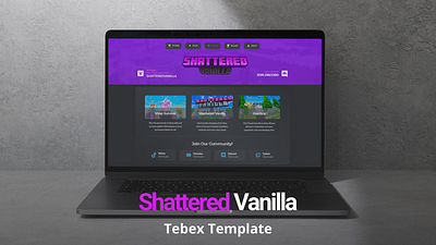 Minecraft Tebex Store for Shattered Vanilla design fivem gaming minecraft monetization rust tebex tebex design template ui