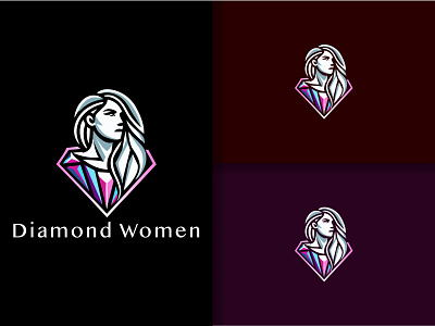 Diamond Women Logo agency alcon logo america coach coaching creative logo crystal women tree diamond women flight freedom illustration outdoor typography ui ux vector women women business