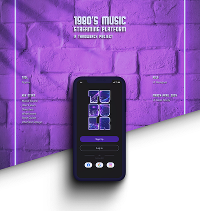 TUBULR - 80's Music Streaming Platform 1980 80s music case study ios app mobile app music music player music streaming app product design retro design throwback ui design ux design