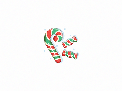 Marry Christmas candy cane celebration christmas design happy holidays icon illustration lineart marry new year sweets vector