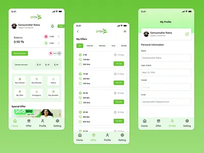 Teletalk App Redesign typography ui