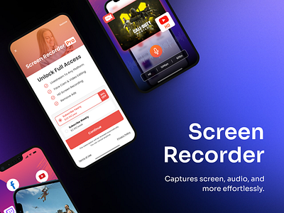 Screen Recorder app design ui ux