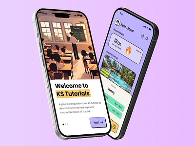 KS Tutorials App Design app app design design education app mobile app tutorials app ui uiux ux
