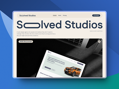 Solved Studios Landing Page Concept branding business design figma figmadesign illustration logo typography ui webdesign