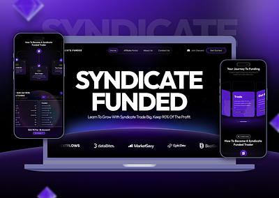 Syndicate Funded | Prop firm | Crypto | Forex | Figma ai crypto crypto prop firm dark mode figma forex forex prop firm framer funded funding prop firm prop firm sports prop firm