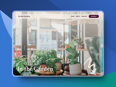 In The Garden Hero Section Concept branding business design figma figmadesign illustration logo typography ui webdesign