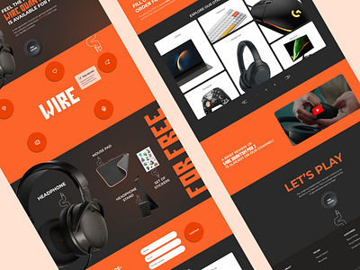 WIRE Landing Page Design concept design gaming gaming devices landing ui ux web design