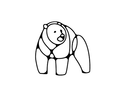 Winter in Yellowstone: Grizzly Bear animal bear graphic design grizzlybear icon illustration lineart logo minimal yellowstone