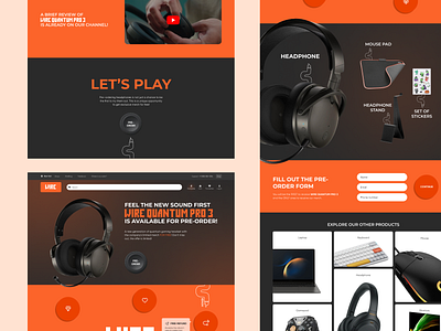 WIRE Landing Page Design concept design gaming gaming devices landing ui ux web design