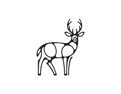 Winter in Yellowstone: Deer abstract animals art deer graphicdesign icon illustration logo minimal yellowstone