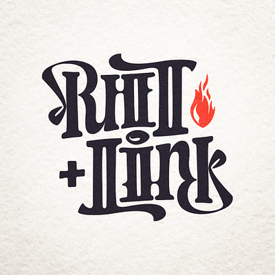 Rhett + Link Ambigram amb ambigram branding design graphic design illustration lettering logo