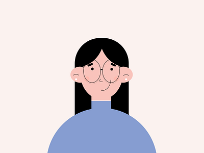 Girl girl happy illustration portrait